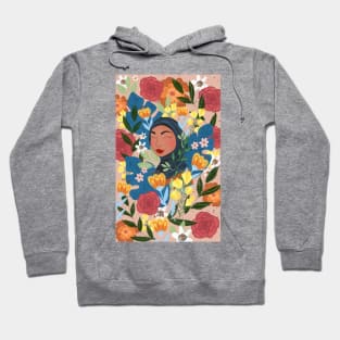 Floral madness hijabi girl Hoodie